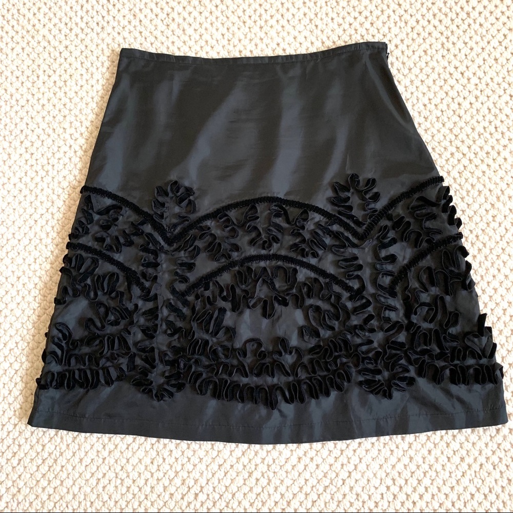 Odille for Anthropologie Textured Ribbon Skirt